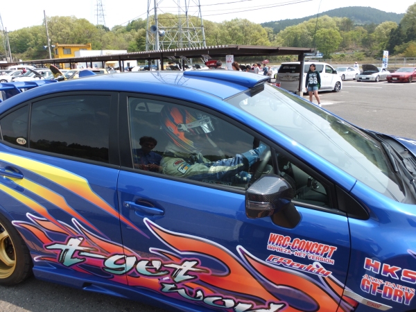 日光サーキットにて、スーパーチャージャーの取材