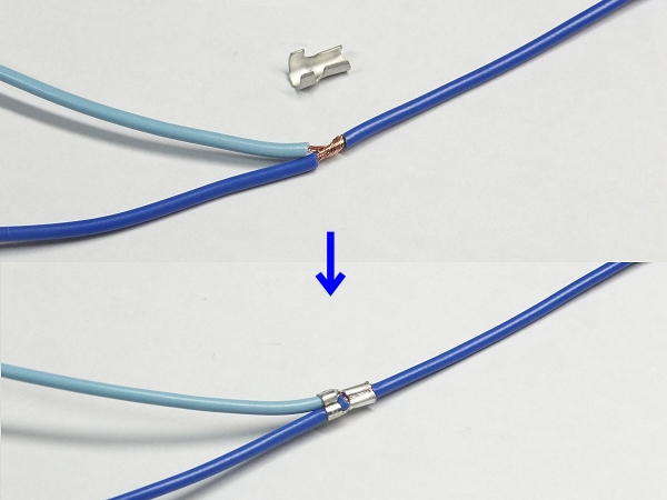 DIYの小技 : ギボシ端子をスプライス端子として利用する